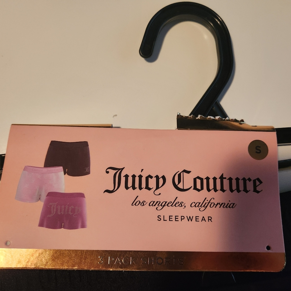 Juicy Couture Women's Velour Shorts - Pink, Black, and Peach - Picture 3 of 7